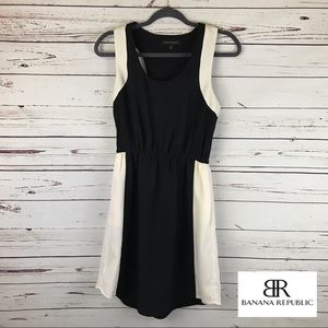 Banana Republic Black Color-block Racerback Dress